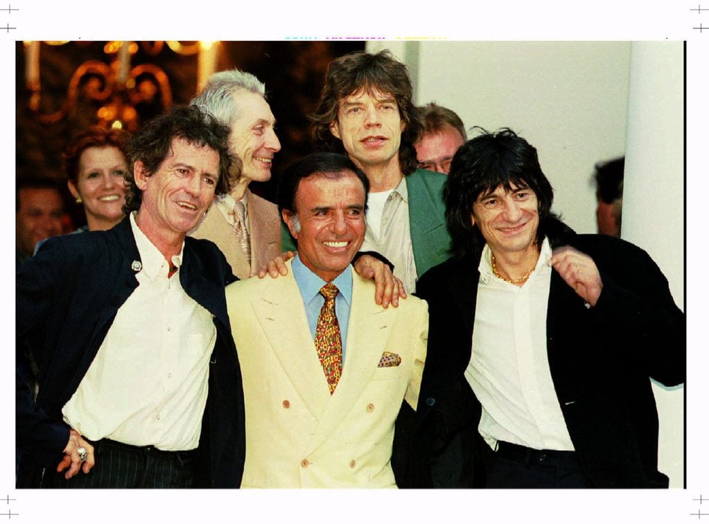 Carlos Menem disfrutó junto a los Rolling Stones en sus conciertos