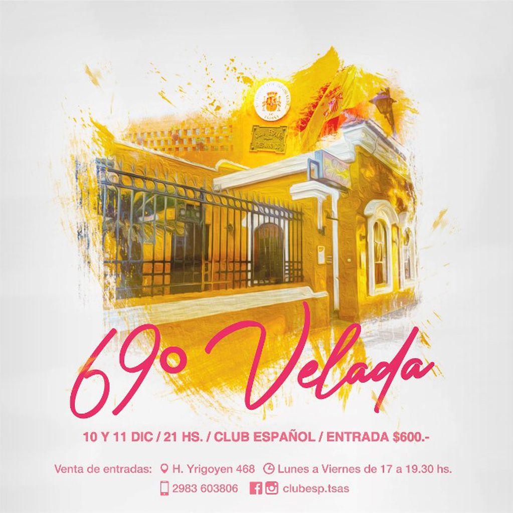 El Club Español realizará la 69º Velada Anual