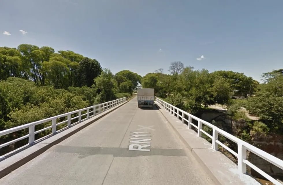 Las obras en el puente de la Ruta 11 sobre el río Carcarañá se extenderán por tres semanas. (Google Street View)