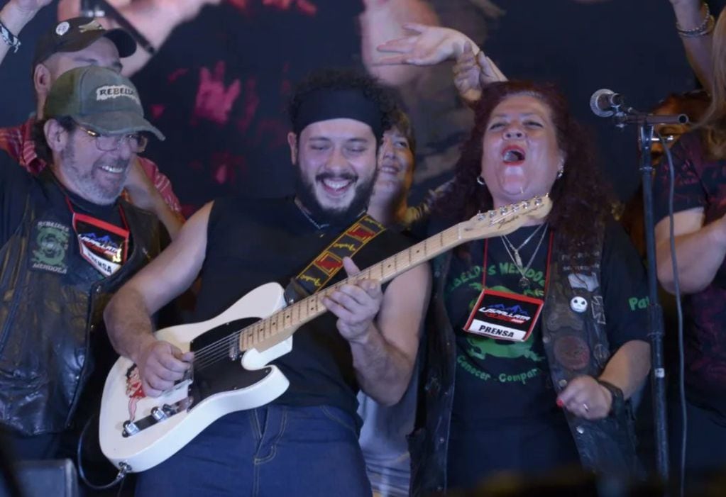 El 8º Encuentro Internacional de Motoviajeros, Cristo Redentor también tuvo su espacio de rock.