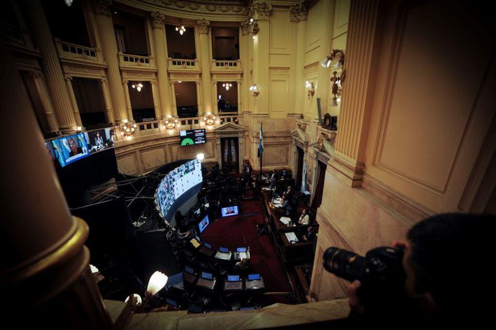Debate en el Senado. (Foto: Federico López Claro)