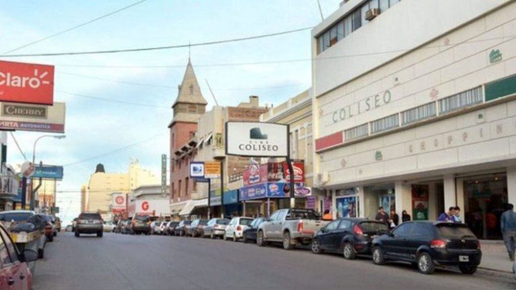 Centro de la ciudad de Comodoro Rivadavia donde funciona el Estacionamiento Medido.