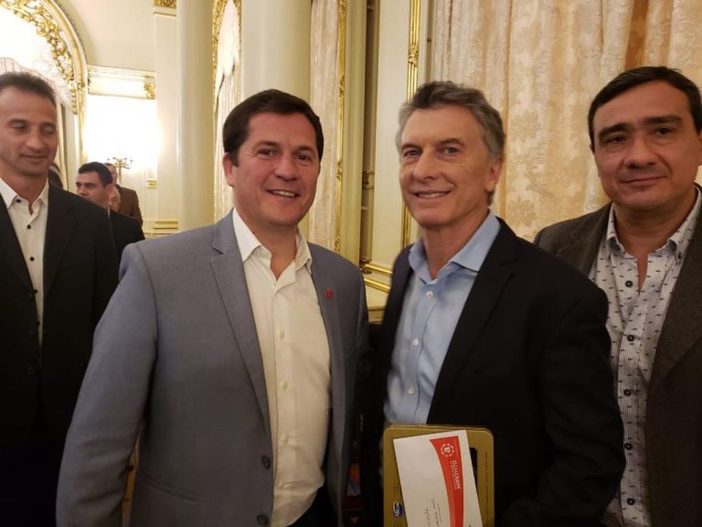 El intendente Mauricio Cravero junto al Presidente Mauricio Macri