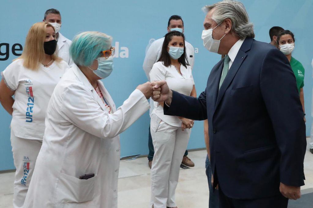 El presidente Alberto Fernández anunció una importante inversión para ampliar la Red de Emergencia Sanitaria Federal. (Presidencia)
