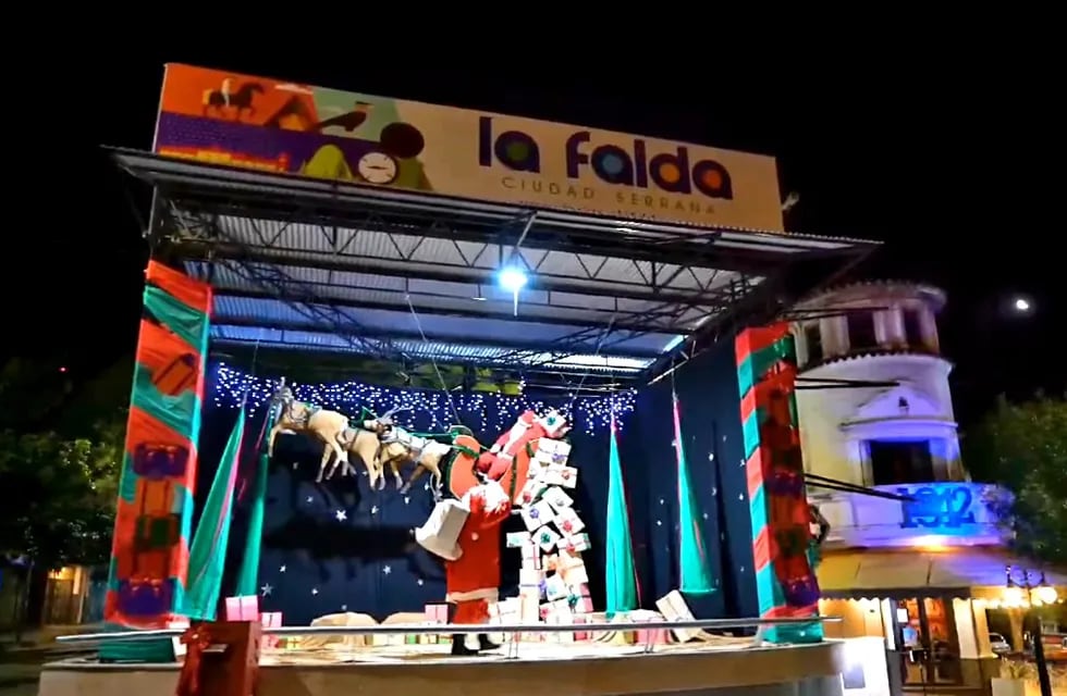 Papá Noel en La Falda y un video que conmovió a muchos. (Foto: captura / video).