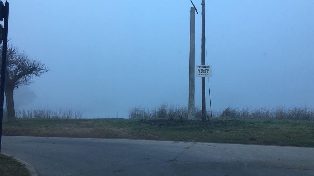 Azul amaneció cubierta de niebla
