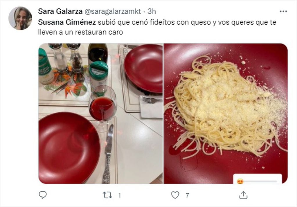 Los mejores memes por los fideos con manteca de Susana Giménez