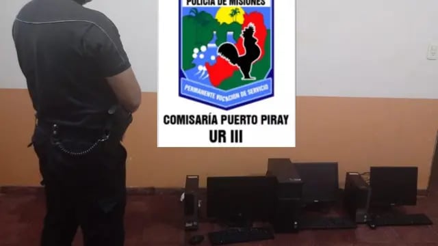 Recuperaron objetos robados de una escuela en Puerto Piray