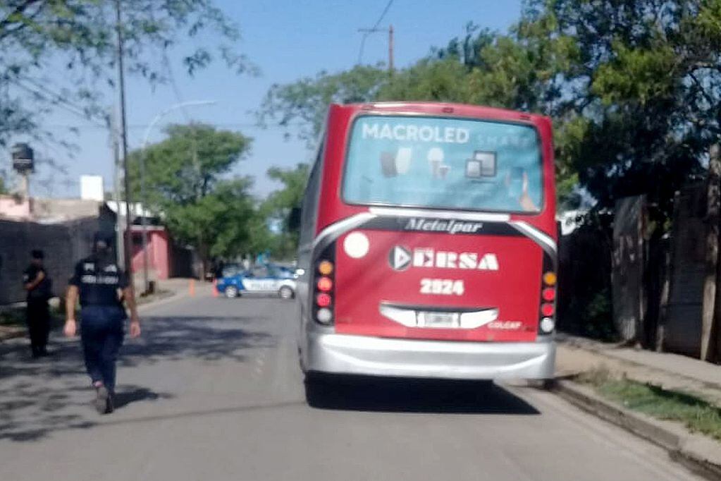 El lugar donde un niño murió atropellado en Villa Angelelli. (Gentileza)