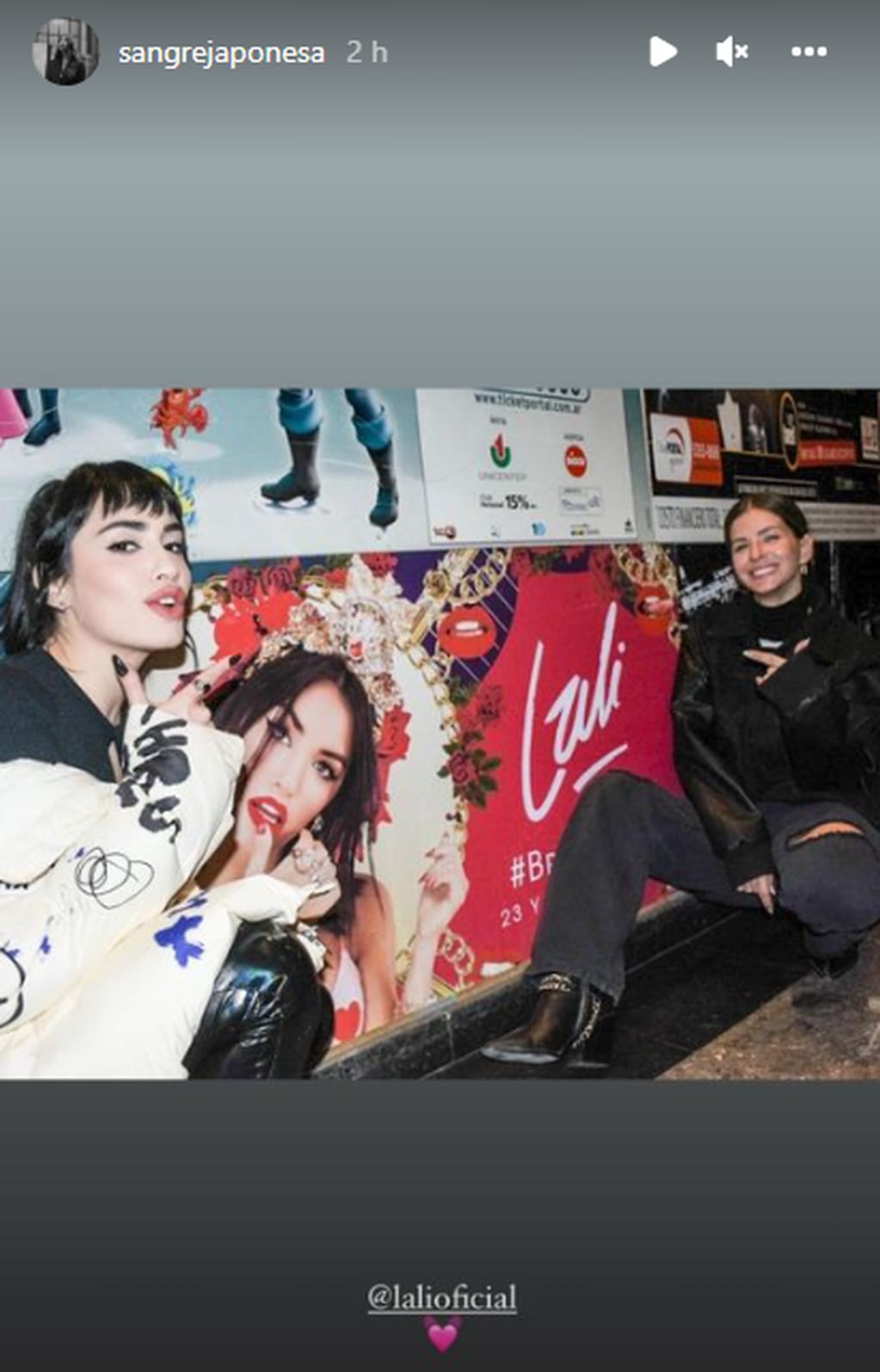 La China Suárez y Lali Espósito juntas en un show en el Luna Park.
