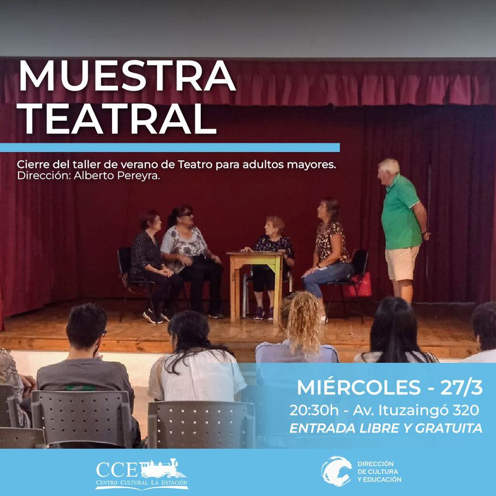 Muestra Teatral libre y gratuita en el Centro Cultural La Estación de Tres Arroyos