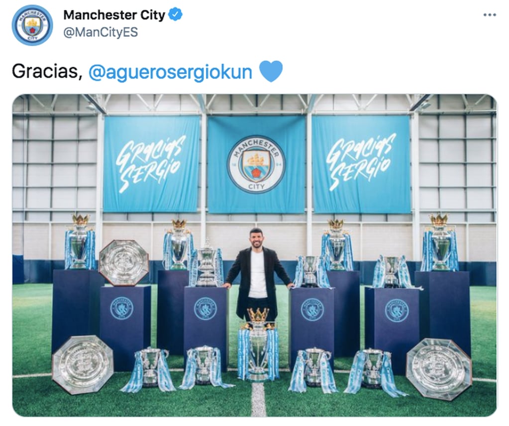 Los homenajes del Manchester City al Kun Agüero.