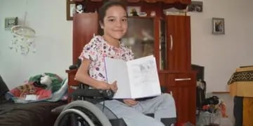 Sofía, la niña de Neuquén que necesita una silla de ruedas motorizada.