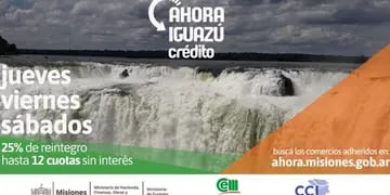 Se mantienen los programas “Ahora Iguazú Crédito y Débito”