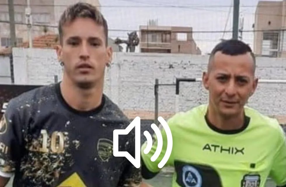 La familia del futbolista mostró un audio del árbitro. Foto: Los Andes.