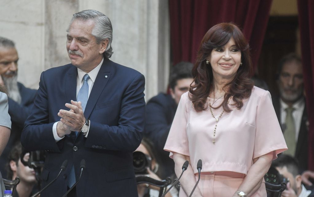 Alberto Fernández y Cristina Fernández De Kirchner en el inicio del año legislativo en el Congreso de la Nación. 
Foto Federico Lopez Claro
