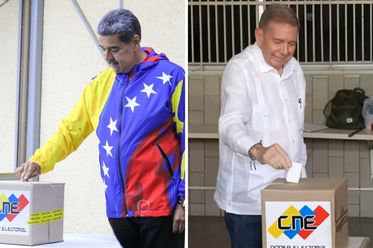 Nicolás Maduro y Edmundo González Urrutia votaron.