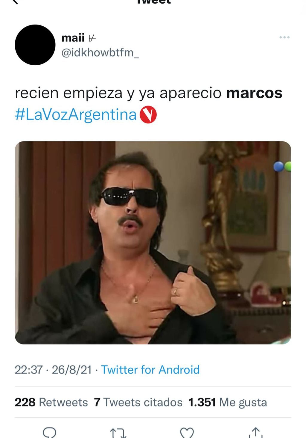 Los memes en Twitter por la presentación de Marcos Olaguibet en La Voz Argentina.