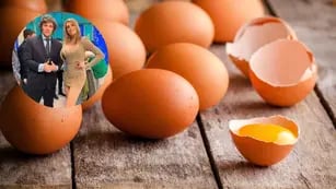 Los huevos "libertarios" que comen Javier Milei y Fátima Florez