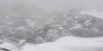 Volvió a nevar en las Altas Cumbres