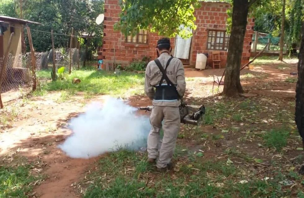 Realizaron operativos de fumigación contra la leishmaniasis en Puerto Iguazú.