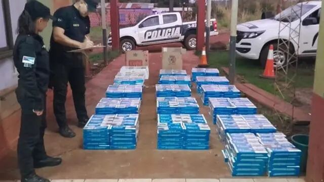 Hallan un cargamento de cigarrillos ilegales en Santiago de Liniers