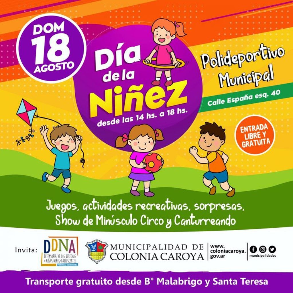 Fiesta del Día del Niño 2019 en Caroya (Prensa Municipio)