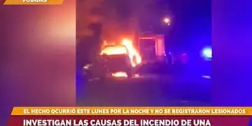 Bomberos debieron sofocar un incendio en una camioneta en Posadas