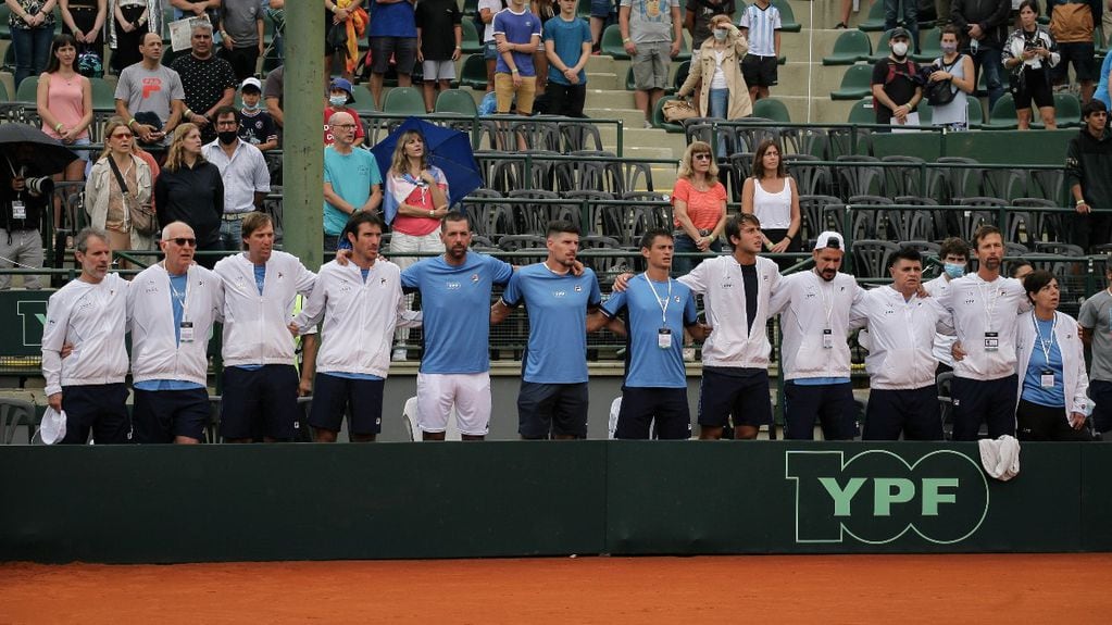 El equipo argentino completo de Copa Davis.
