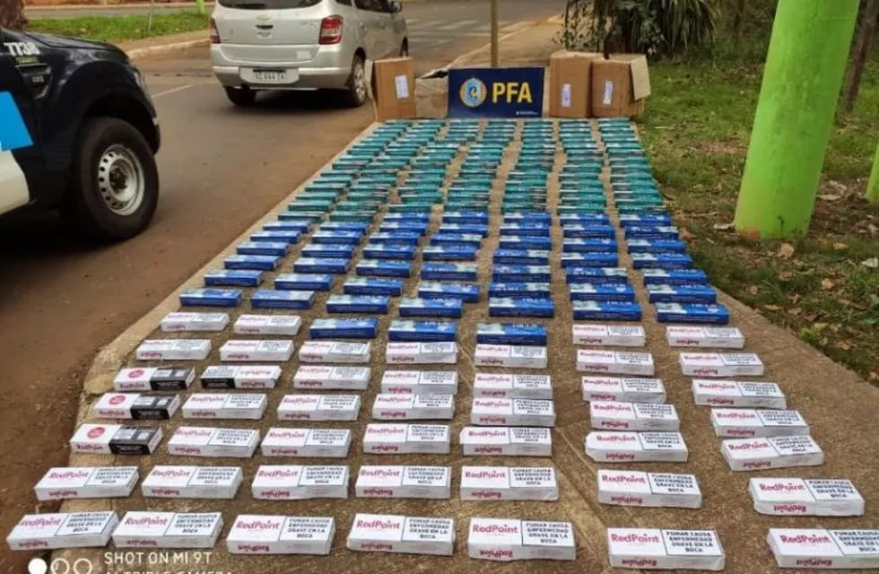 Incautan 200 cartones de cigarrillos de contrabando en Iguazú