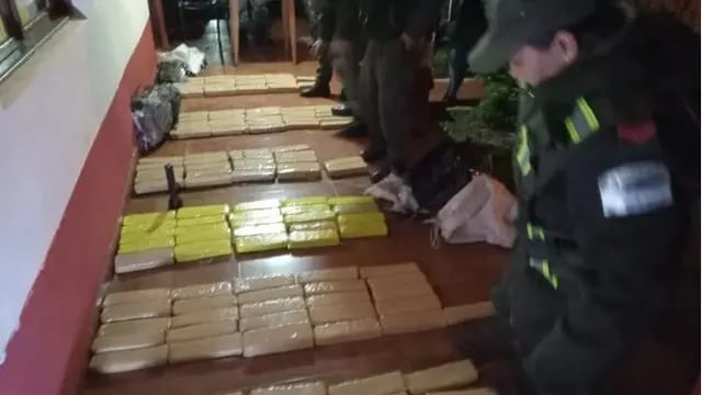 Descomisan 96 kilogramos de marihuana en operativo de Gendarmería en Montecarlo