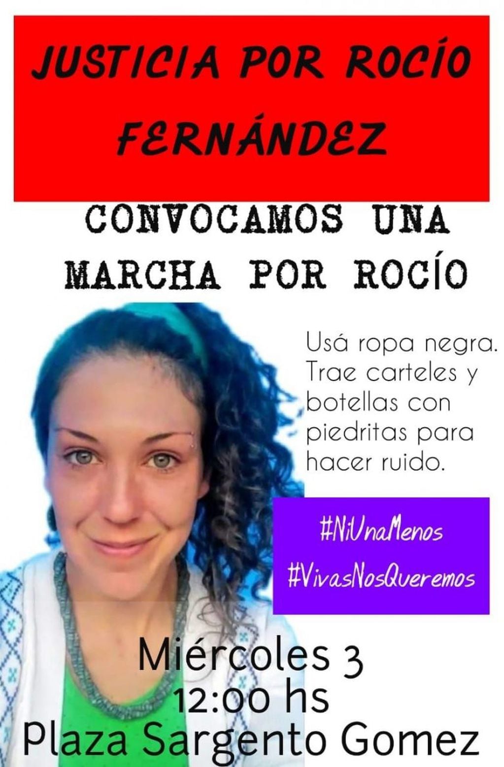 Allegados a Rocío Fernández habían convocado a una marcha el miércoles en Humahuaca, para pedir por el pronto esclarecimiento de su muerte.