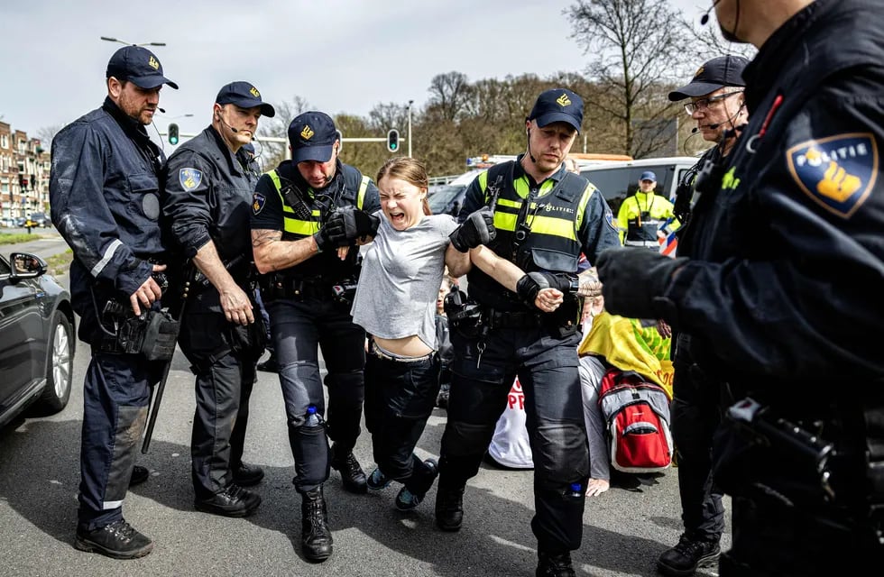 Greta Thunberg, detenida en Países Bajos.