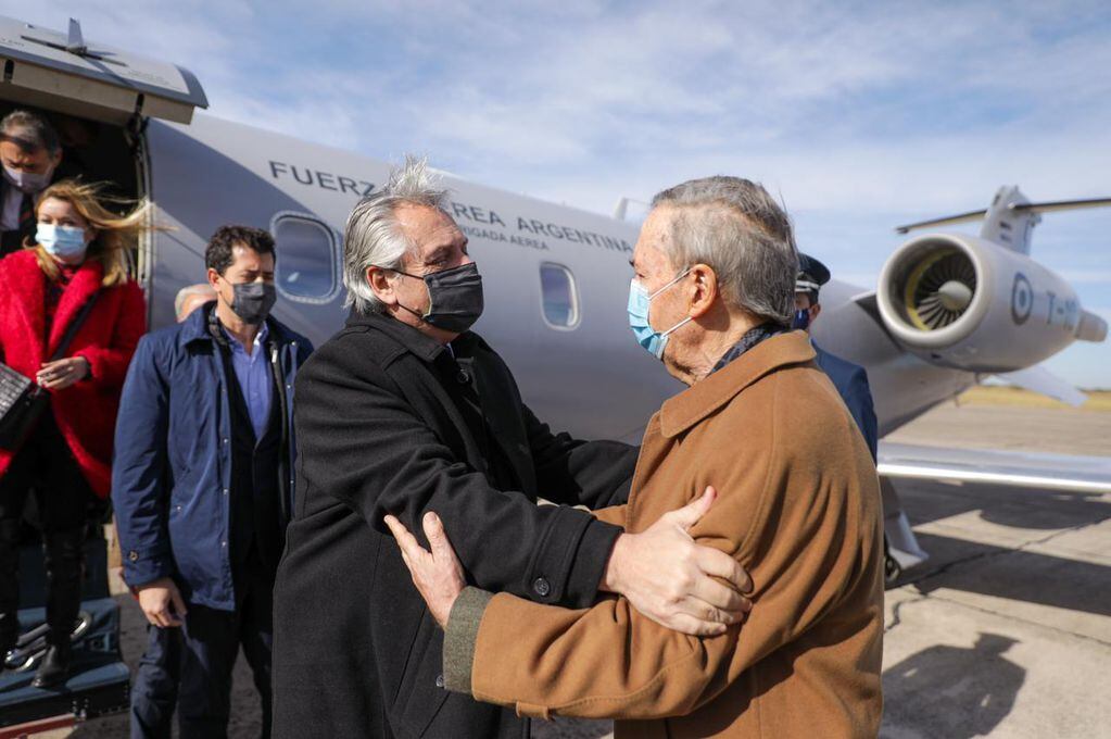Schiaretti junto a Alberto Fernández, en Córdoba. (Presidencia)
