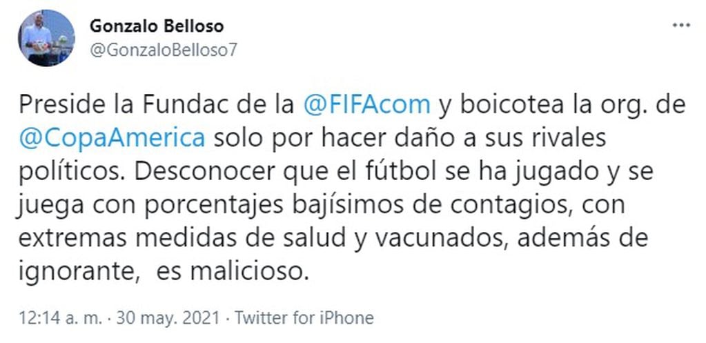 El "Pejerrey" disparó por Twitter contra Macri por sus declaraciones en el programa de la "Chiqui".