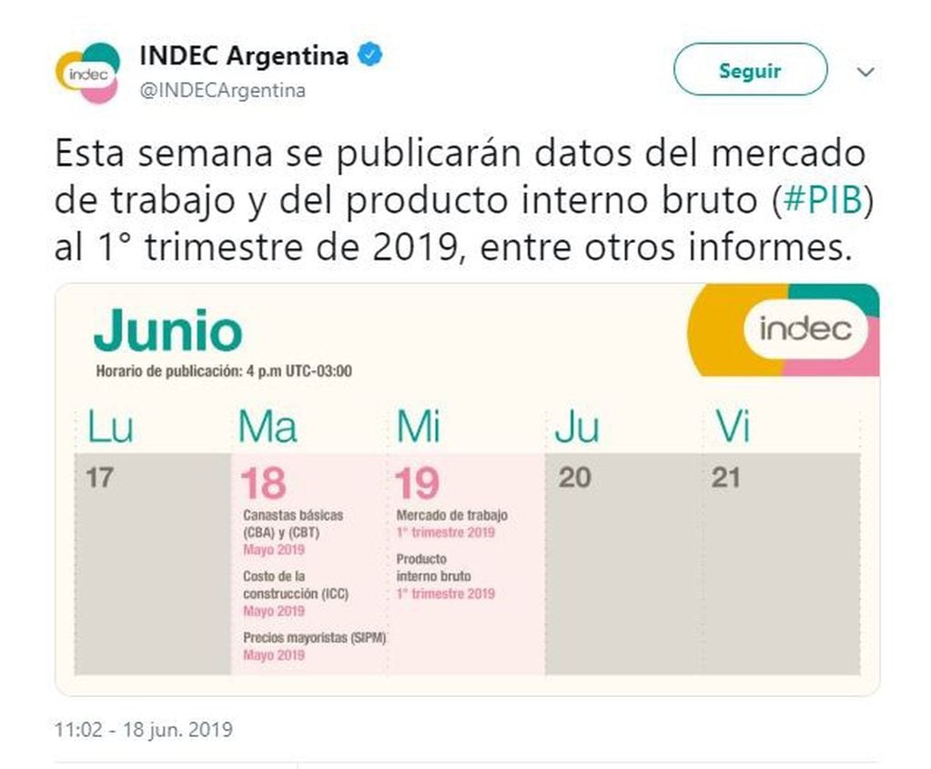 El Indec dará a conocer este martes los datos de pobreza e indigencia de mayo (Foto: captura Twitter)