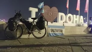 Un gualeguaychuense pedaleó al Mundial de Qatar