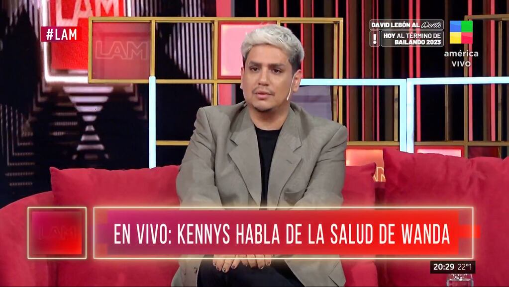 Kennys Palacios en "LAM", hablando de la salud de Wanda Nara. (Foto: captura de pantalla)