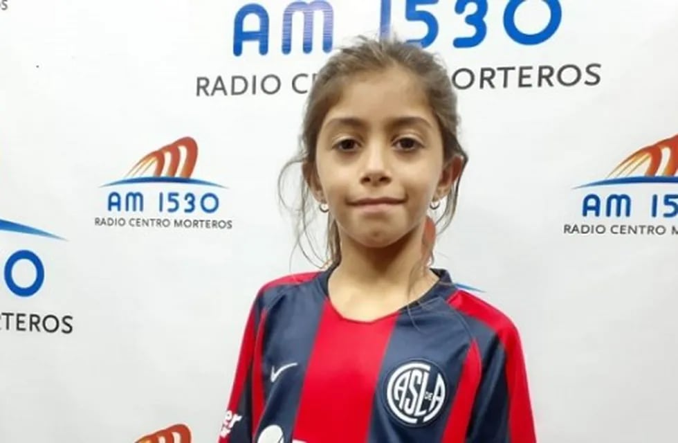 Martina Raspo tiene 9 años y juega en Tiro Federal de Morteros