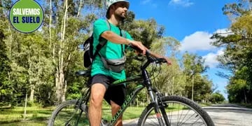 Diego Colombo, el viajero bonaerense que hará 3000 kilómetros en bici para luchar contra la crisis climática