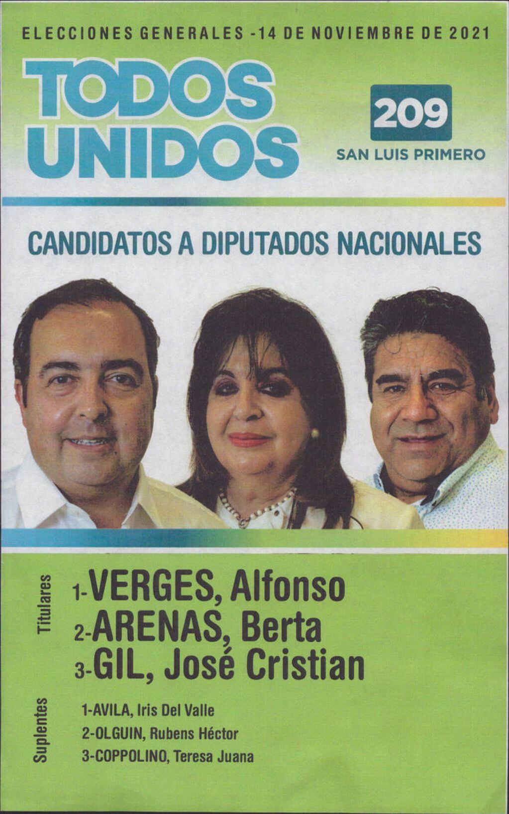 Alfonso Vergés, candidato a Diputado Nacional por Todos Unidos