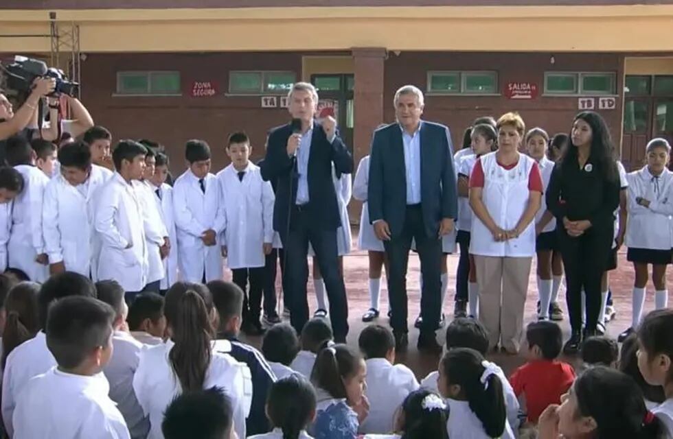 El presidente Macri en una escuela de Jujuy