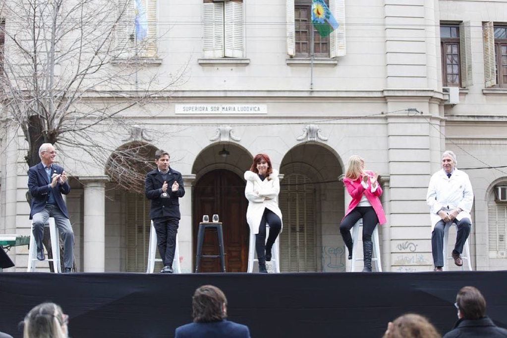 Cristina Kirchner en un acto en La Plata