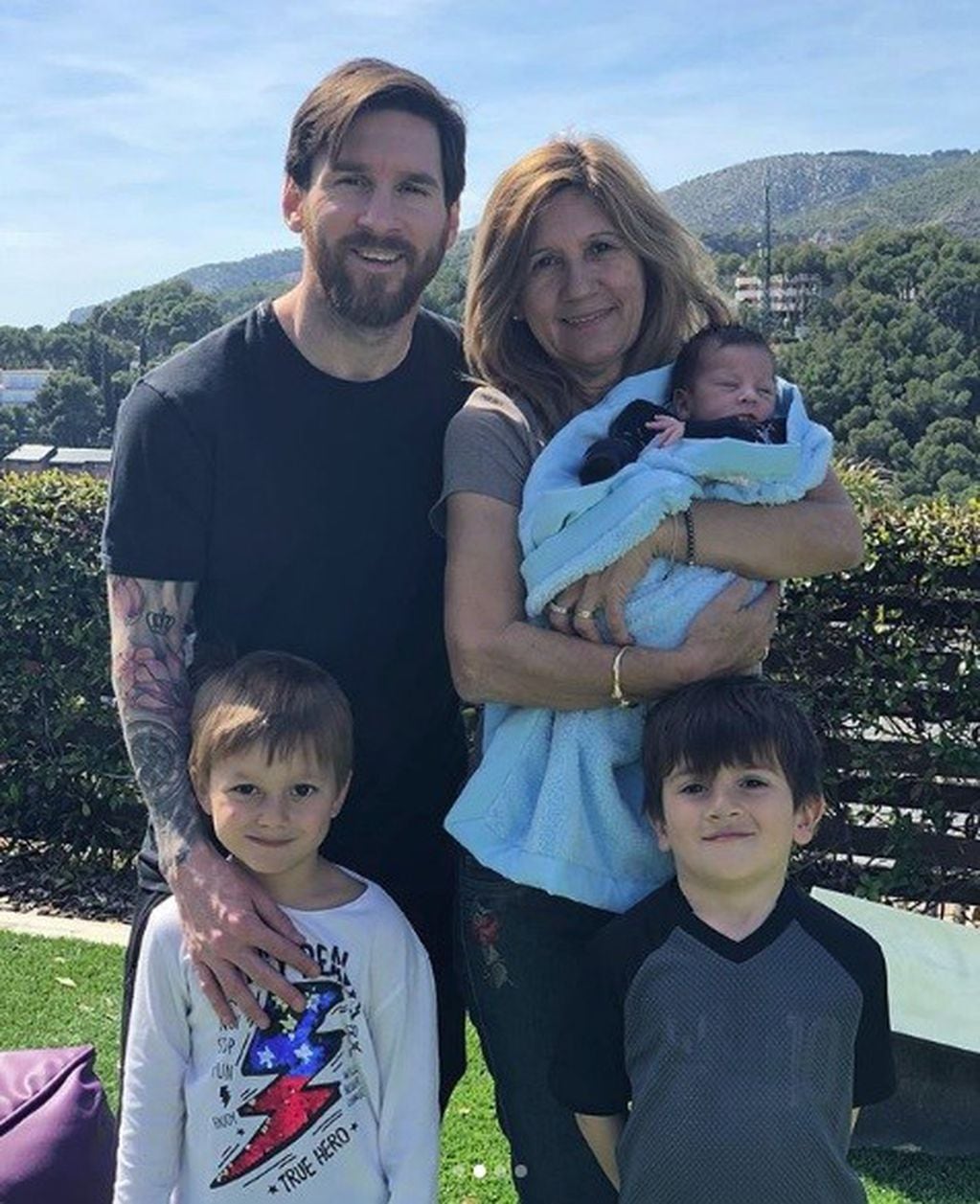 Las fotos familiares de Messi. (Fuente: Instagram)