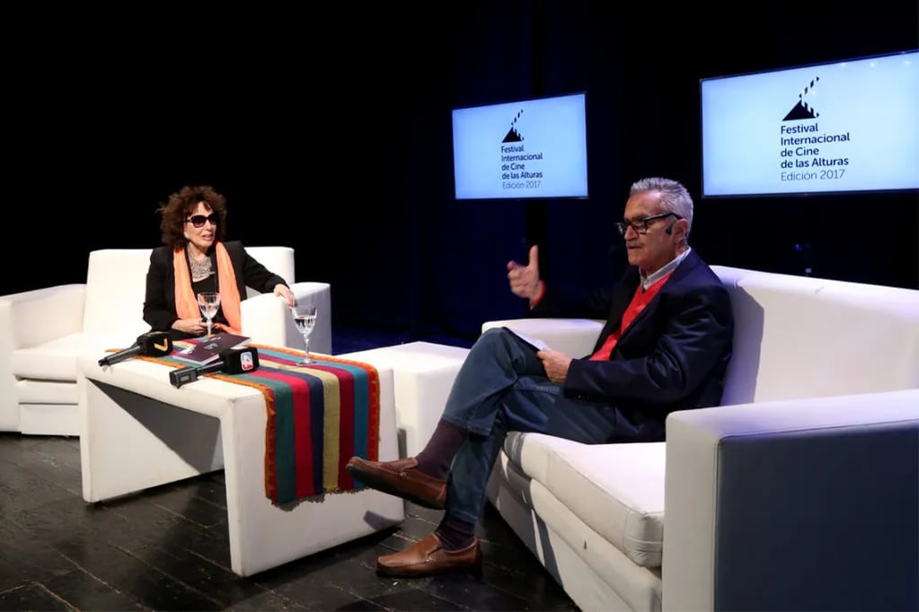 Graciela Borges con Daniel Desaloms, co-director artístico del Festival, en Jujuy en 2017.