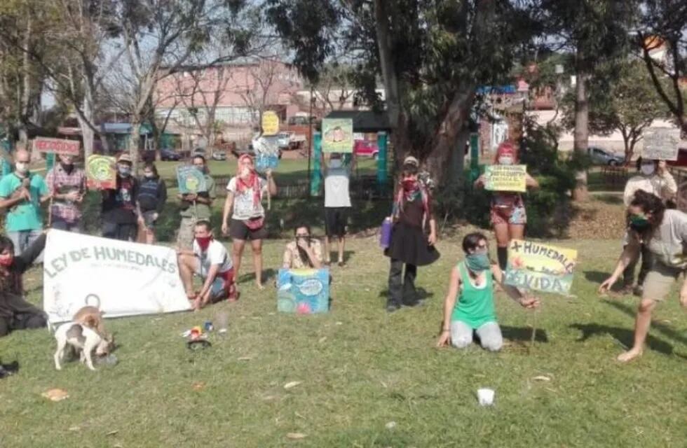 Sanpedrinos se manifestaron a favor de la Ley Nacional de Humedales