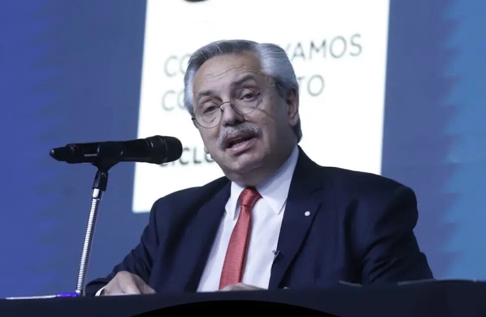 El presidente Alberto Fernández encabezó un acto a mil dias de asumir el mando del Gobierno.