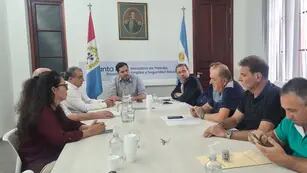 El ministro Roald Báscolo recibió al Secretario General de SEOM, Darío Cocco; el Secretario General del STMR, Antonio Ratner; y el Secretario General de ASOEM, Juan Medina.