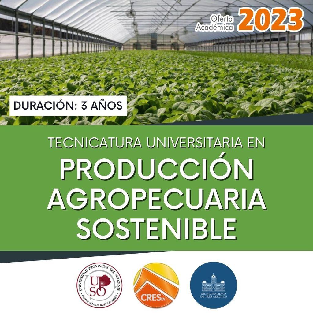 Cresta: abierta la inscripción en Tecnicatura en producción Agropecuaria Sostenible