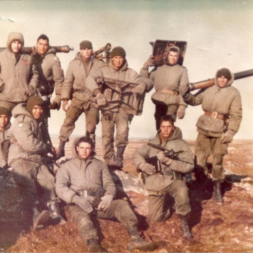 Soldados del Ejército Argentino en Malvinas 1982.